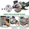 TECCPO Cordless Circular Saw 20V 4-1/2" 4500RPM Compact Circular Saw with Laser, 4.0AH Lithium-Lon Battery, 2 Saw Blades, Ideal for Wood, Soft Metal,  Plastic Cuts - TDMS22P