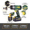 TECCPO Impact Wrench, 4.0Ah Battery Cordless Impact Wrench, Max Torque 350Nm(3100In-lbs), 1/2" All-metal Hex Chuck,  0-2000RPM Variable Speed, 3Pcs Driver Impact Sockets, Toolkit Included - TDIW01P
