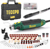 TECCPO Rotary Tool Kit, 110 Accessories, 4 Attachments, Carrying Case, 6 Variable Speed with Flex shaft, Protective Shield, Sharpening Guide, Cutting Guide, Ideal for Crafting Project and DIY - TART11P