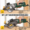 TECCPO Circular Saw, 580W Mini Circular Saw, Cutting Depth: 0-28mm-43mm, Adjustable Angle 45 ° to 90 °, 3700RPM, Pure Copper Motor, 115mm Blade, Best Choice for Cutting Wood-TAMS24P