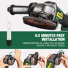 TECCPO Brushless Cordless Angle Grinder 20V MAX, 5 Inch 10000RPM Cordless Grinder with 4.0Ah Lithium-ion Battery & Fast Charger, 3-Position Auxiliary Handle, Cutting Wheel&Grinding Wheel included - MTR420B