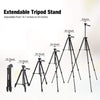 TECCPO Portable Tripod, for Laser Level, Bluetooth, Lightweight Tripod for Phone/Camera, 360° Ball Head, 15.7-53 Inch Adjustable, Universal Clip, Carry Bag, for Travel, Home, Construction - PMLT01H