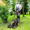 TECCPO 40V Cordless Lawn Mower, 15'' Brushless Lawn Mower with 4.0 Ah&2.5 Ah Batteries, 6 Mowing Heights, 10.6 Gal Grass Box, 3 Operation Heights, Charger Included - TDLM4065A