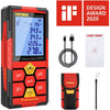 POPOMAN Laser Measure Rechargeable, 196Ft M/In/Ft Classic Mute Laser Distance Meter with Electronic Angle Sensor,Backlit LCD and Pythagorean Mode,Measure Distance,Area and Volume,Carry Pouch - MTM120B