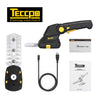 TECCPO Cordless Grass Shear, 3.6V Cordless Shrub Shear and Hedge Trimmer 1.5 Ah, 100min USB Fast Loading and Rotating Handle, Cutting width 70mm - TDGS01G